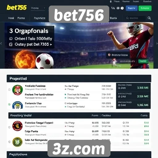 Análise das funcionalidades do site bet756